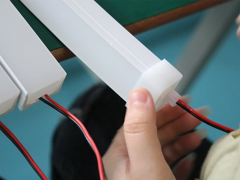 LED neon flex with water damage