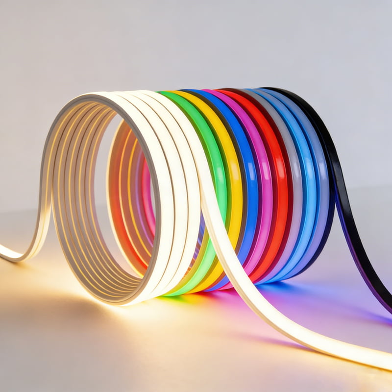 LED neon flex installation showing bright, consistent lighting