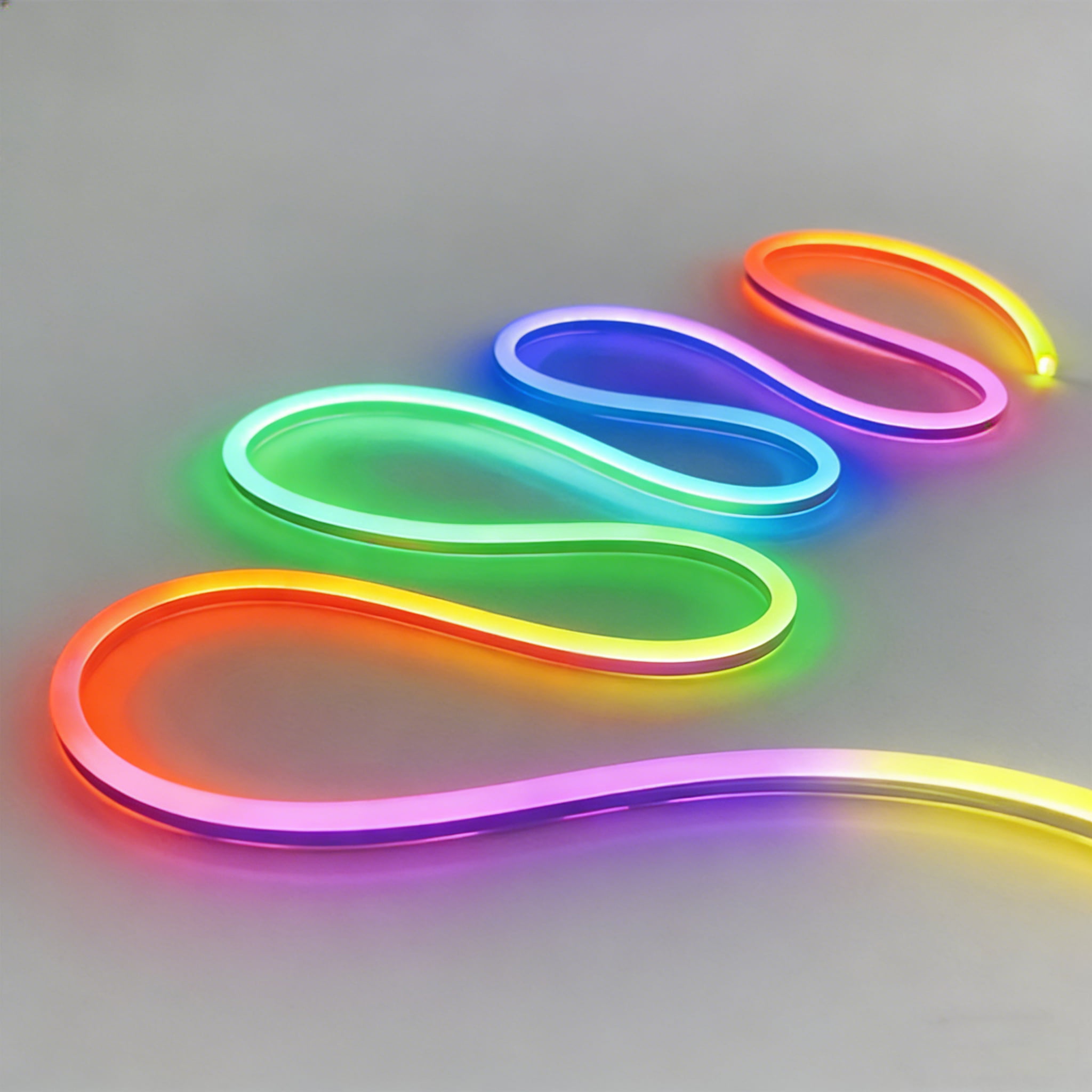 Professional LED neon flex close-up