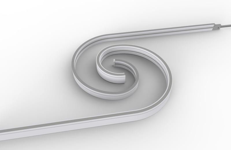 0410 Top View Silicone Neon Flex Sleeve for 5/6mm PCB