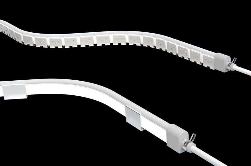 0613 Top View Silicone Neon Flex Sleeve for 8mm PCB