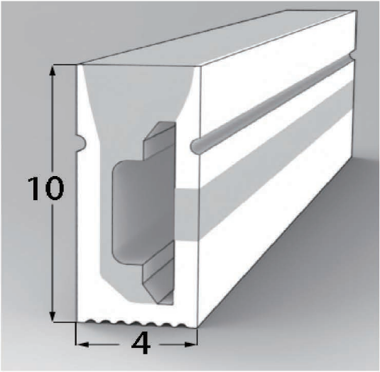 0410 Top View Silicone Neon Flex Sleeve for 5/6mm PCB