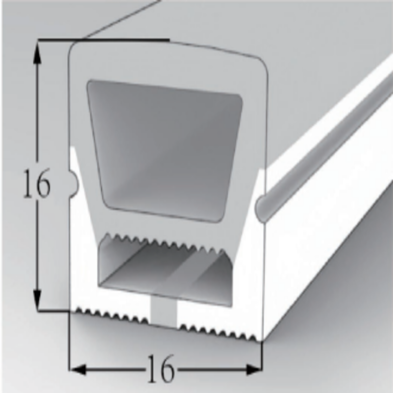 1616 Top View Silicone Neon Flex Sleeve for 10mm PCB