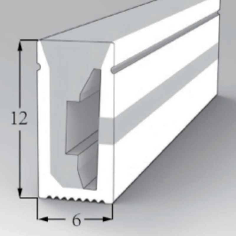 0612 Top View Silicone Neon Flex Sleeve for 8mm PCB