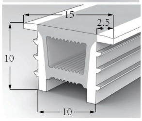 1010 Top View Silicone Neon Flex Sleeve for 5mm PCB