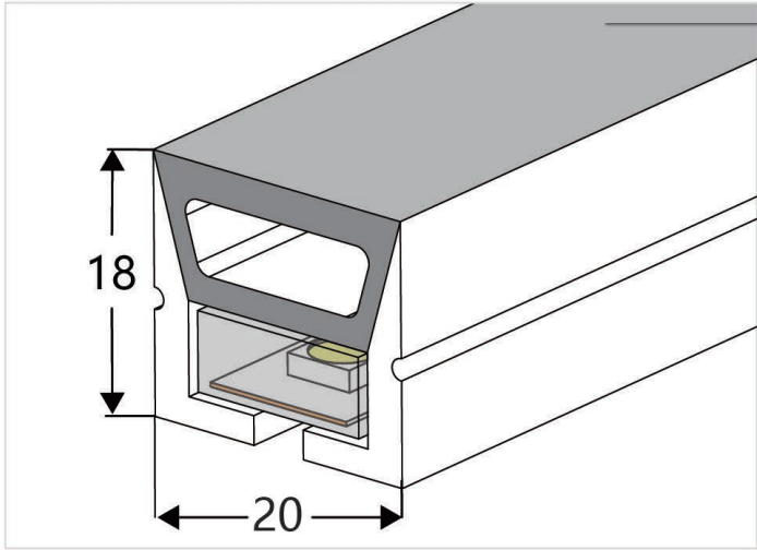 2018 Top View Silicone Neon Flex Sleeve for 10mm PCB