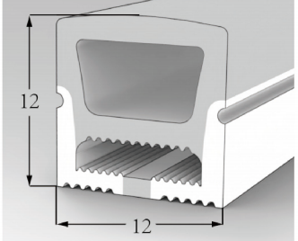 1212 Top View Silicone Neon Flex Sleeve for 8mm PCB