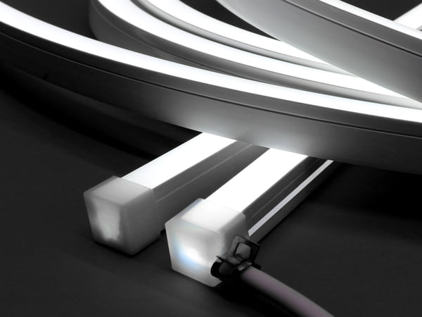 Solid silicone LED construction