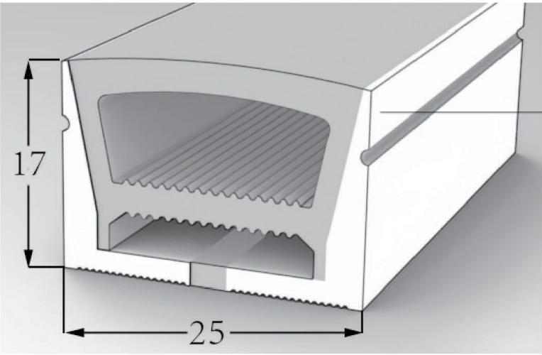 2517 Top View Silicone Neon Flex Sleeve for 15mm PCB
