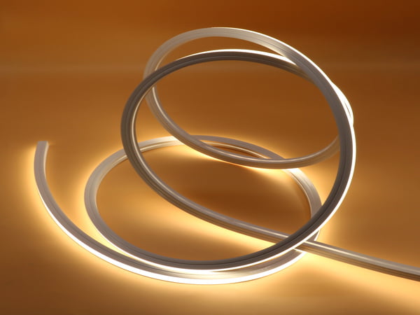 Different bending radiuses of neon flex Neon flex bending demonstration