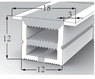 1212 Top View Silicone Neon Flex Sleeve for 8mm PCB