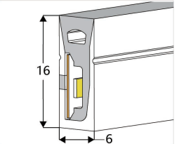 0616 Top View Silicone Neon Flex Sleeve for 8mm PCB
