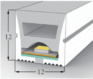 1212 Top View Silicone Neon Flex Sleeve for 8mm PCB