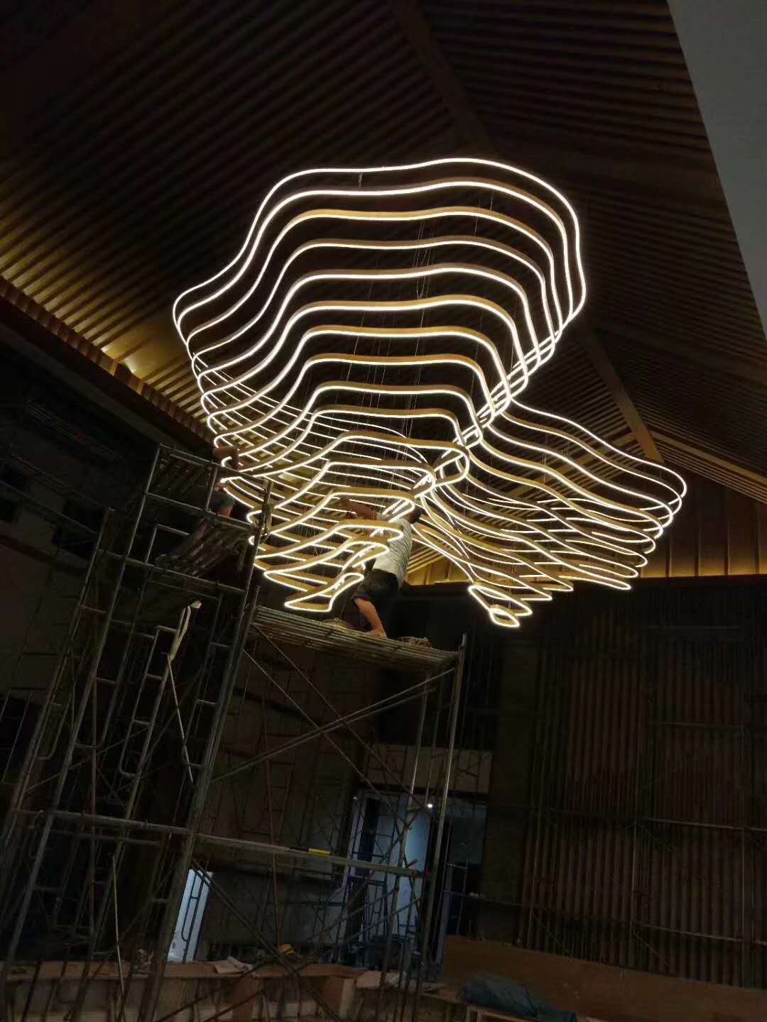 Side view LED neon flex installation example