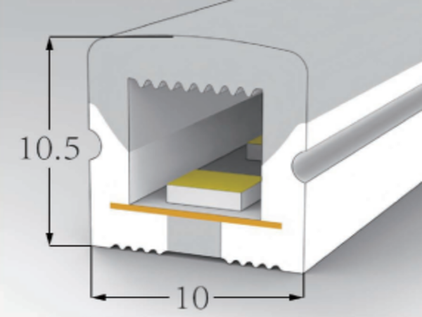 1010 Top View Silicone Neon Flex Sleeve for 8mm PCB