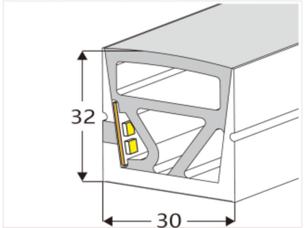 3032 Top View Silicone Neon Flex Sleeve for 12/15mm PCB