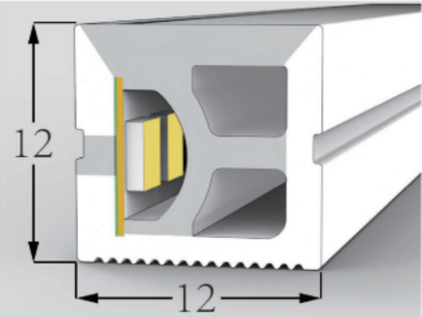1212 Top View Silicone Neon Flex Sleeve for 8mm PCB
