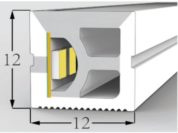 1212 Top View Silicone Neon Flex Sleeve for 8mm PCB