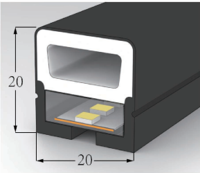 2020 Top View Silicone Neon Flex Sleeve for 12mm PCB