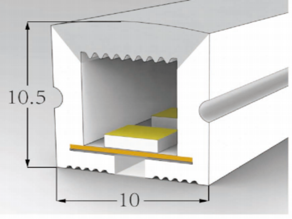 1010 Top View Silicone Neon Flex Sleeve for 8mm PCB