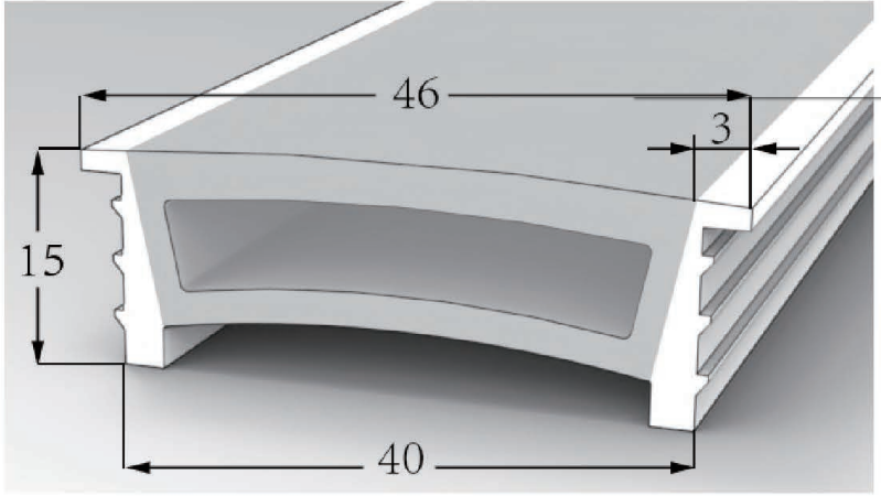 4015 Top View Silicone Neon Flex Sleeve for 15/20mm PCB