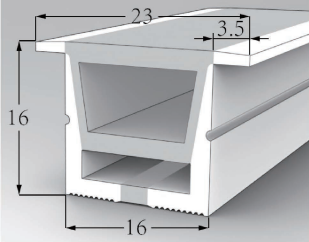 1616 Top View Silicone Neon Flex Sleeve for 10mm PCB