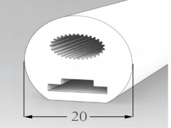 φ20 Top View Silicone Neon Flex Sleeve for 10mm PCB