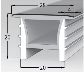 2020 Top View Silicone Neon Flex Sleeve for 10/12mm PCB