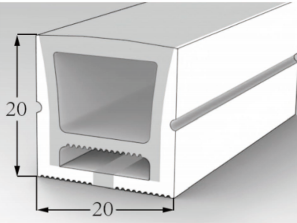 2020 Top View Silicone Neon Flex Sleeve for 10/12mm PCB