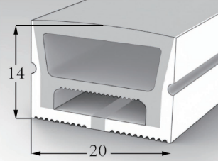 2014 Top View Silicone Neon Flex Sleeve for 10mm PCB