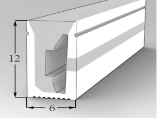 0612 Top View Silicone Neon Flex Sleeve for 8mm PCB