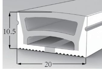 2010 Top View Silicone Neon Flex Sleeve for 10/12mm PCB