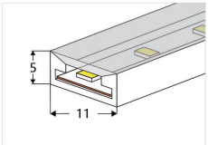 0511 Top View Silicone Neon Flex Sleeve for 8mm PCB