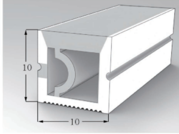 1010 Top View Silicone Neon Flex Sleeve for 5mm PCB