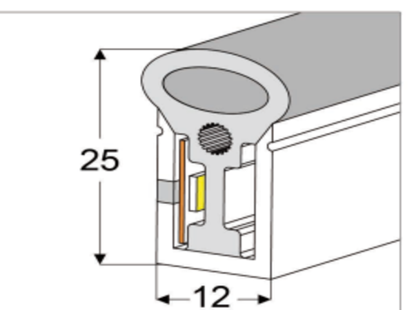 1225 Top View Silicone Neon Flex Sleeve for 10mm PCB