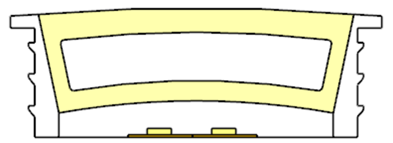 4015 Top View Silicone Neon Flex Sleeve for 15/20mm PCB