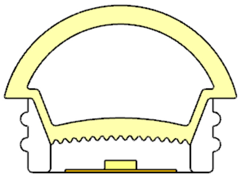 1820 Top View Silicone Neon Flex Sleeve for 12mm PCB