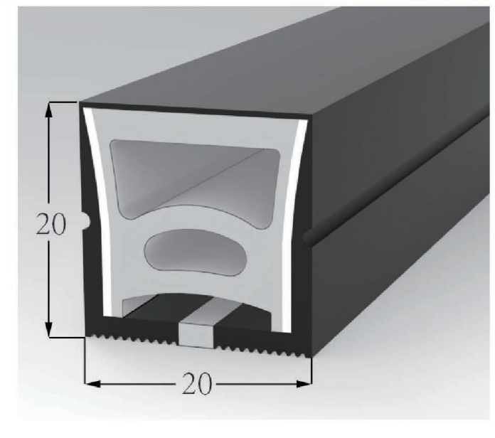 2020 Top View Silicone Neon Flex Sleeve for 12mm PCB