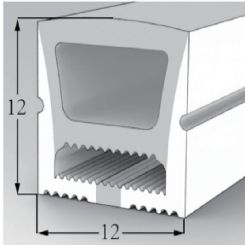 1212 Top View Silicone Neon Flex Sleeve for 8mm PCB