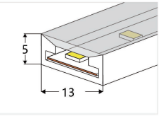 0513 Top View Silicone Neon Flex Sleeve for 10mm PCB