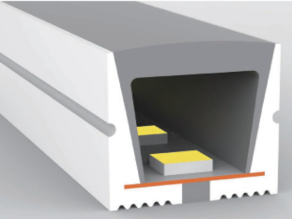 1212 Top View Silicone Neon Flex Sleeve for 8/10mm PCB