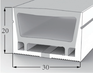 3020 Top View Silicone Neon Flex Sleeve for 15mm PCB