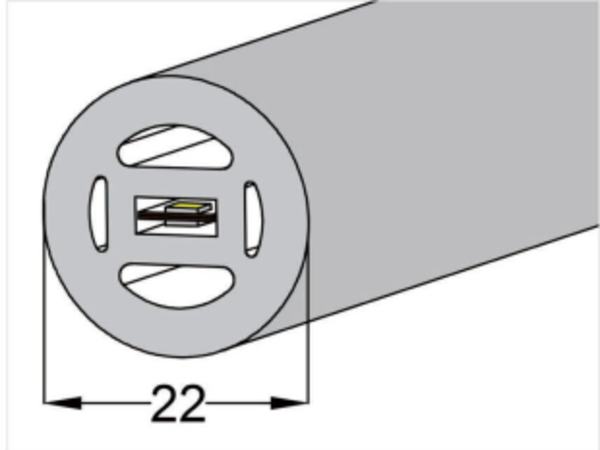 φ22 Top View Silicone Neon Flex Sleeve for 6mm PCB