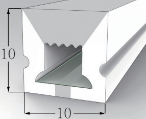 1010 Top View Silicone Neon Flex Sleeve for 5/6mm PCB