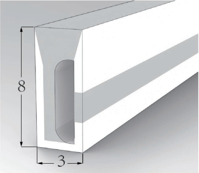 0308 Top View Silicone Neon Flex Sleeve for 5mm PCB