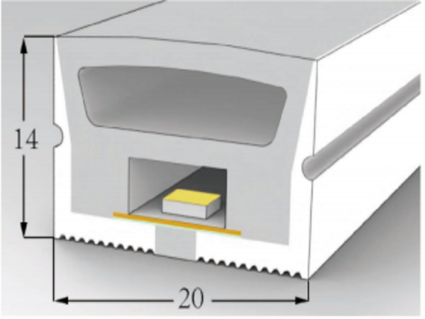 2014 Top View Silicone Neon Flex Sleeve for 10mm PCB