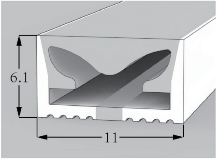 0611 Top View Silicone Neon Flex Sleeve for 8mm PCB