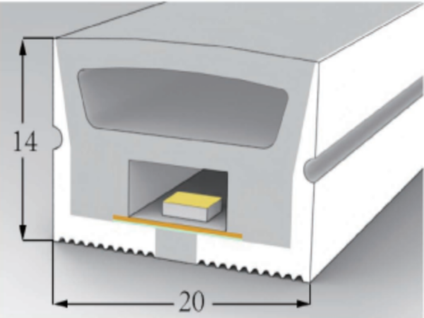 2014 Top View Silicone Neon Flex Sleeve for 10mm PCB