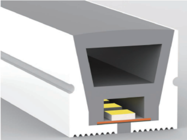 1616 Top View Silicone Neon Flex Sleeve for 10mm PCB