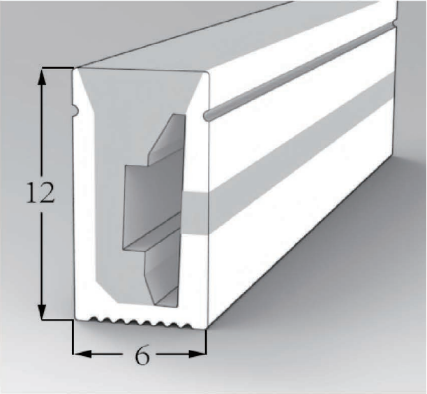 0612 Top View Silicone Neon Flex Sleeve for 8mm PCB